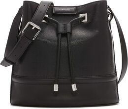 Сумка через плечо Calvin Klein Ash - веганская кожа, монограмма, 2 кармана, Black/Silver b0dhhj3q6s | black/silver