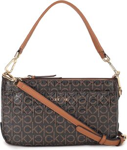 Женская сумка через плечо Calvin Klein Lucy с тремя отделениями, Brown/Khaki/Caramel Embossed b0dkp6r7fc | brown/khaki/caramel embossed