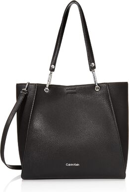 Сумка-тоут Calvin Klein Reyna North/South, Black/Silver b0bw4w921h | black/silver