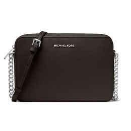 Michael Kors Кожаная сумка через плечо Jet Set, большая женская черная 35f8sttc9l-black