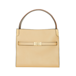 Сумка Lee Radziwill из коровьей кожи, через плечо, кросс-боди Trumpets Women's темный песочный коричневый Tory Burch, Set (Bag+Dust Bag) 154751-200