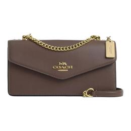 Кожаный конверт klare, сумка через плечо, кроссбоди medium women's dark brown Coach, Set (Bag+Dust Bag) cbi98-imv2r