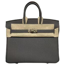 Сумка Birkin из телячьей кожи Togo для женщин 0L Grismeyer Дождевое облако серого цвета Hermes, W Stamp h057208cp0l