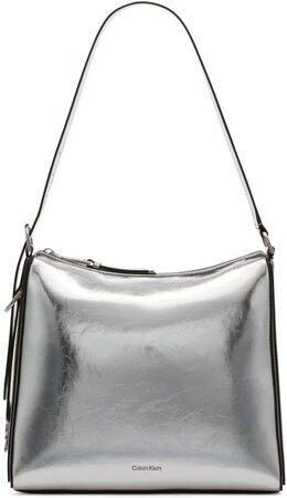 Сумка через плечо Calvin Klein Mandy Top на молнии, Metallic Silver b0ftjrgdvf | metallic silver