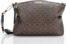 Женская сумка-тоут Calvin Klein Cypress 2 в 1 с застежкой-молнией и кроссбоди, Brown/Khaki/Black b0ftcqxtwr | brown/khaki/black