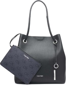 Сумка-тоут Calvin Klein Gabrianna Bubble Lamb North/South Key Item, Black/Silver 1 b081jx95tw | black/silver 1