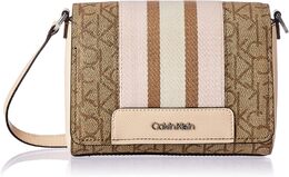 Сумка-полуторка на плечо Calvin Klein Clara Signature Monogram Key Item, Sand b081jy9r6k | sand