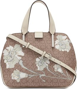 Женская сумка-саквояж Calvin Klein Audrey с тремя отделениями, Almond Multi Floral b0dzfd4dfp | almond multi floral