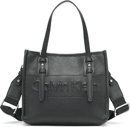 Сумка-тоут Calvin Klein Modern Essential Mini через плечо, Black/Silver b0ftjv5xl8 | black/silver