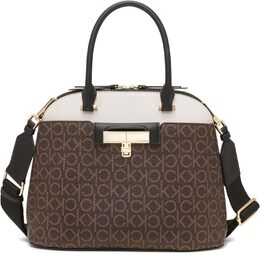 Сумка-органайзер Calvin Klein Becky Dome, Brown/Khaki/Black/White b0ftc1vck2 | brown/khaki/black/white