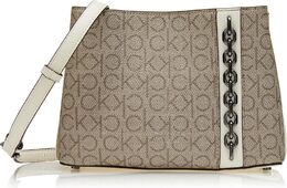 Сумка через плечо Calvin Klein Adeline с тремя отделениями, Almond/Taupe/Cherub White b0cx1y47n2 | almond/taupe/cherub white