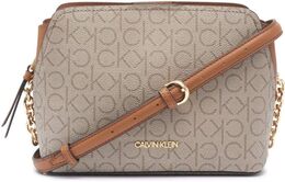 Женская сумка-тоут Calvin Klein Hailey Signature с тремя отделениями и цепочкой через плечо, Textured Almond/Taupe/Caramel Linear b0dkp99bxv | textured almond/taupe/caramel linear