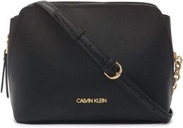 Сумка-кошелек Calvin Klein Hailey Micro Pebble с тремя отделениями и цепочкой через плечо, Black/Gold b0cttqv98s | black/gold
