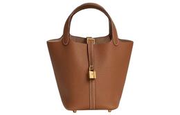 Кожаная сумка-корзина Maurice Bullock, сумка-ведро, женская сумка 18 34 Fauve Light Tawny Hermes, B Stamp h073597cc34