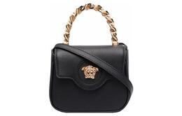 Кожаная сумка тоут, шоппер, женская сумка через плечо black Versace, Set (Bag+Dust Bag) 1003016-dvit2t-1b00v