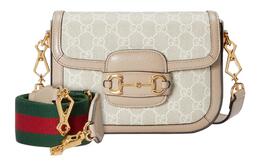 Сумка-седло с лошадиной удилкой 1955 из холста и кожи Gucci, Set (Bag+Dust Bag) 658574-uulag-9682