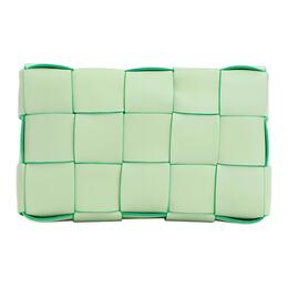 Сумка-тофу CASSETTE из буйволовой кожи, ручная сумка через плечо, женская сумка через плечо green Bottega Veneta, Set (Bag+Dust Bag) 578004v1q713880