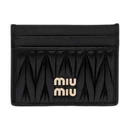 Мателассе Кардхолдер из овчины женский Black Miu Miu, Set (Bag+Dust Bag) 5mc076-2fpp-f0002