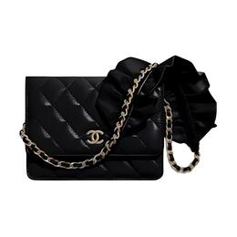 Сумка через плечо WOC Lambskin One Shoulder Fanny Pack, кардхолдер, мини-кошелёк женский black Chanel, Set (Bag+Dust Bag) ap1820-b04369-94305