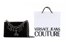 Тканевая сумка через плечо, маленькая женская сумка кроссбоди black Versace, Shopping Bag Set(Set+Shopping Bag) 73va4bc1-zs115-899