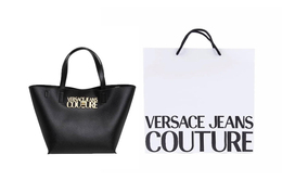 Полиуретановая сумка тоут, шоппер, сумка через плечо, кроссбоди, женская сумка black Versace, Shopping Bag Set(Set+Shopping Bag) 74va4bl5-zs467-899