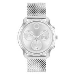 Movado Trend Element Chronograph Quartz Silver Dial Mens Watch 3601024