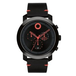Movado Trend Impulse Chronograph Quartz Black Dial Mens Watch 3601068