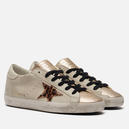 Golden Goose: Бежевые кроссовки  Super Star