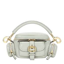 Chloe Small Camera Bag In Shiny Leather chc24as534n83-sea grass