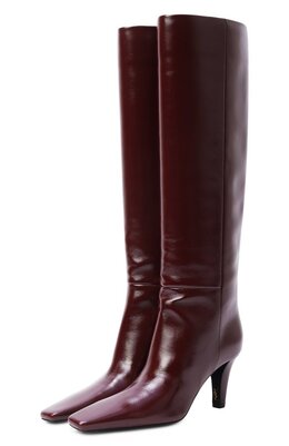 Saint Laurent: Бордовые сапоги 