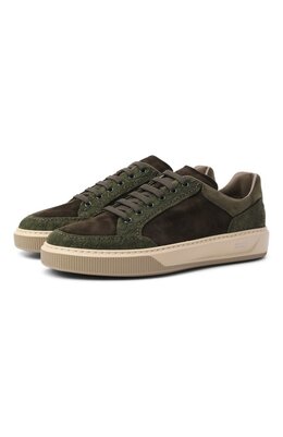 Zilli: Кеды цвета хаки 