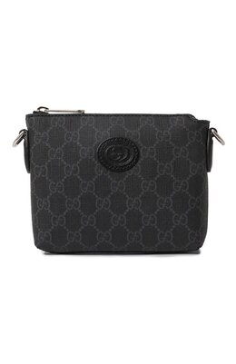 Gucci: Чёрная сумка  GG Supreme