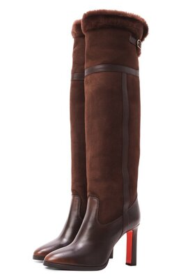 Santoni: Коричневые сапоги 