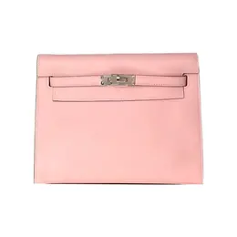 Hermes Кожаная сумка Kelly Danse Swift через плечо и на руку, женская, 3Q Rose Sakura Cherry Blossom Pink h079233ck3q