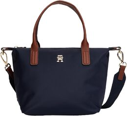 Сумка-тоут Tommy Hilfiger Popette Small со съемным ремнем через плечо, Space Blue b0ftfkyhsc | space blue
