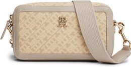 Кожаная сумка через плечо с монограммой Tommy Hilfiger, Beige b0ftzd5m78 | beige