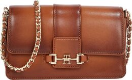 Сумка Tommy Hilfiger Heritage Leather с цепочным ремешком через плечо, Burnished Tan b0ftyr41pm | burnished tan