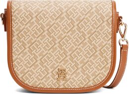 Сумка-седло Tommy Hilfiger Monogram Leather с регулируемым ремнем через плечо, Sandalwood b0fvchrq29 | sandalwood