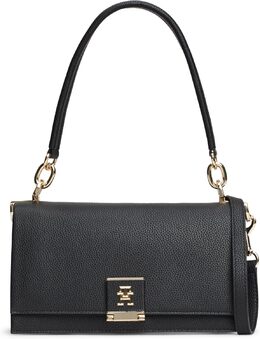 Кожаная сумка через плечо Tommy Hilfiger со съемным ремнем через плечо, Black b0ftxd4sj5 | black