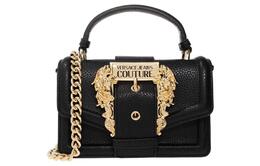 Кожаная сумка через плечо, женская сумка, кроссбэг черный Versace 75va4bf6-zs413-899