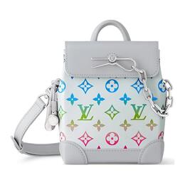 Louis Vuitton Кожаная наплечная сумка через плечо дамская среднего размера мужская градиентная серая m13905