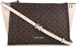 Сумка через плечо Calvin Klein Reyna, коричневый/хаки/логотип гриба, Brown/Khaki/Mushroom Logo b091c5tj9h | brown/khaki/mushroom logo