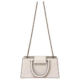 Кожаная сумка Fleming Tote Bag, Shopping Bag, Shoulder Bag, Crossbody Bag, маленькая женская сумка белого цвета Tory Burch, Set (Bag+Dust Bag) 164763-100