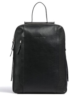 Круглый рюкзак для ноутбука 14 дюймов из зернистой яловой кожи Piquadro, черный ca4576w92-n | schwarz