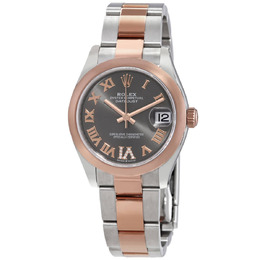 Rolex Datejust 31 Dark Rhodium Dial Automatic Ladies Steel and 18kt Everose Gold Oyster Watch 278241drrdo