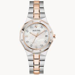 Bulova Prestige Quartz Diamond Ladies Watch 98p235