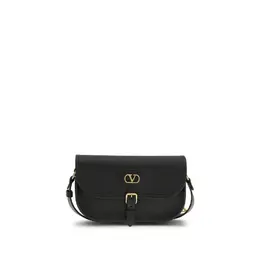 Valentino Garavani Black Calf Leather Bos Taurus Shoulder Bag va8y2b0s82rbn0nobb