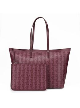 Сумка-шоппер Zely Monogram 37 см из чернослива с монохромным принтом Lacoste 6627678 | mono winetasting damson