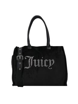 Сумка-шоппер Iris Velvet Rhinestones 33 см, черного цвета Juicy Couture 6922679 | black