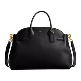 Empire Carryall Grain Leather Shoulder Bag черезплечная сумка женская большая черная Coach, Set (Bag+Dust Bag) cw616-b4bk